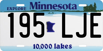 MN license plate 195LJE