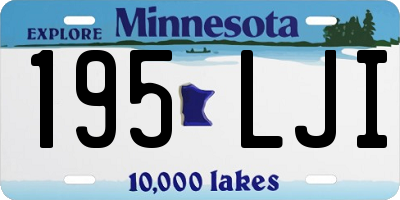 MN license plate 195LJI