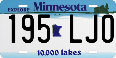 MN license plate 195LJO