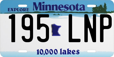 MN license plate 195LNP