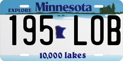 MN license plate 195LOB