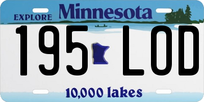 MN license plate 195LOD