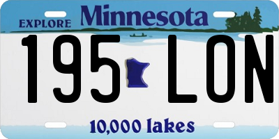 MN license plate 195LON