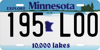MN license plate 195LOO