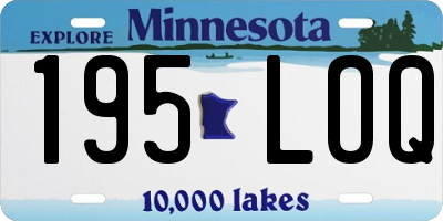 MN license plate 195LOQ