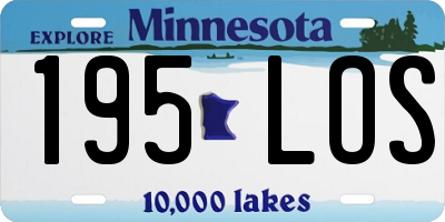MN license plate 195LOS