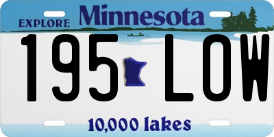 MN license plate 195LOW