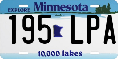 MN license plate 195LPA
