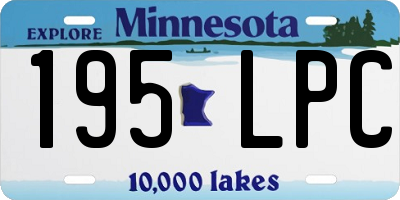 MN license plate 195LPC
