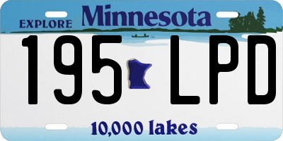 MN license plate 195LPD