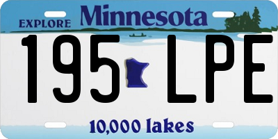 MN license plate 195LPE