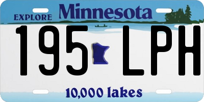 MN license plate 195LPH