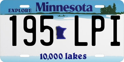 MN license plate 195LPI