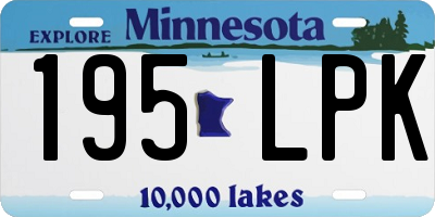 MN license plate 195LPK