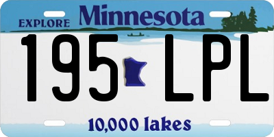 MN license plate 195LPL