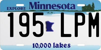 MN license plate 195LPM