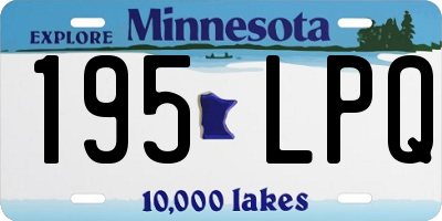 MN license plate 195LPQ