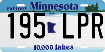 MN license plate 195LPR