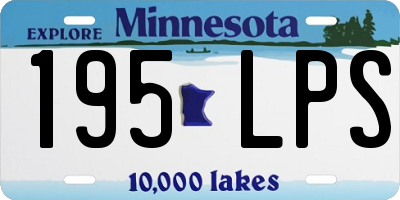 MN license plate 195LPS