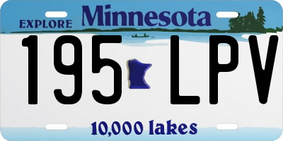 MN license plate 195LPV