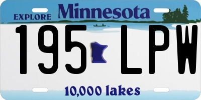 MN license plate 195LPW