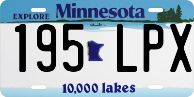MN license plate 195LPX