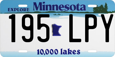 MN license plate 195LPY