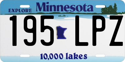 MN license plate 195LPZ