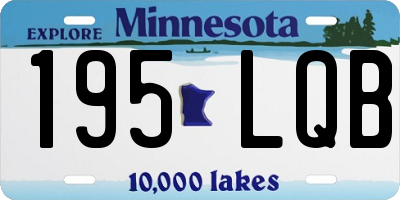 MN license plate 195LQB