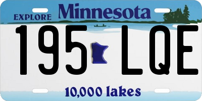 MN license plate 195LQE