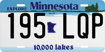 MN license plate 195LQP