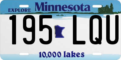 MN license plate 195LQU