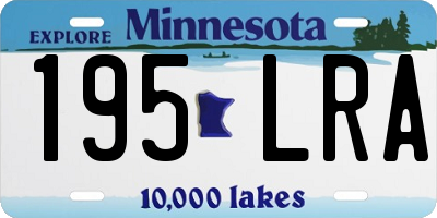 MN license plate 195LRA