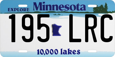 MN license plate 195LRC