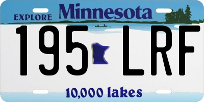 MN license plate 195LRF