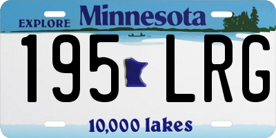 MN license plate 195LRG