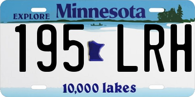 MN license plate 195LRH