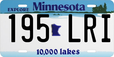 MN license plate 195LRI