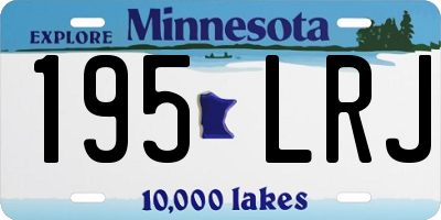 MN license plate 195LRJ