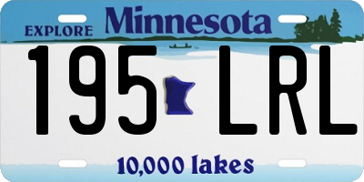 MN license plate 195LRL