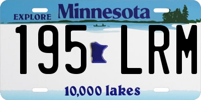 MN license plate 195LRM