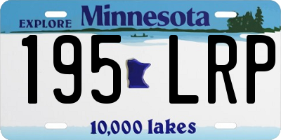 MN license plate 195LRP