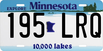 MN license plate 195LRQ