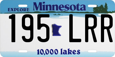 MN license plate 195LRR