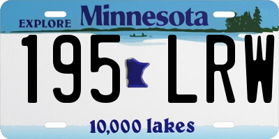 MN license plate 195LRW