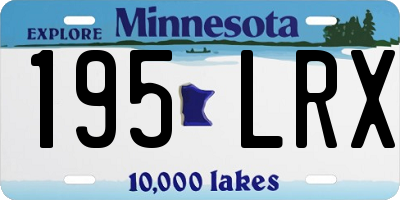 MN license plate 195LRX