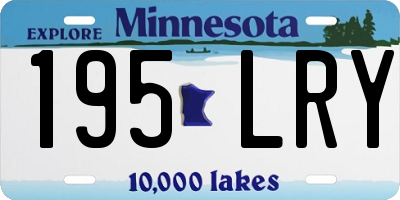 MN license plate 195LRY