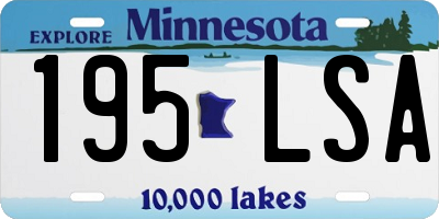 MN license plate 195LSA