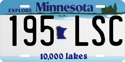 MN license plate 195LSC