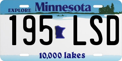 MN license plate 195LSD